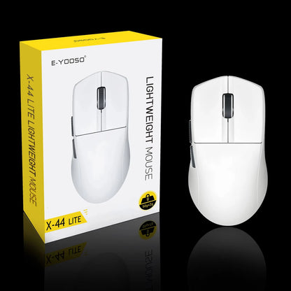 E-YOOSO X44 Lite Tri-Mode Rechargeable Wireless Mouse, Ultra Lightweight Bluetooth, 2.4G & USB-C Computer Mouse for Laptop, PC & Mac