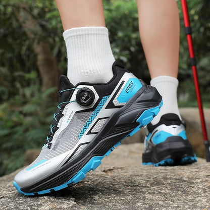 Stylowe męskie buty turystyczne – wytrzymałe trampki trekkingowe z miękką, ciepłą wyściółką na zimę – obuwie męskie