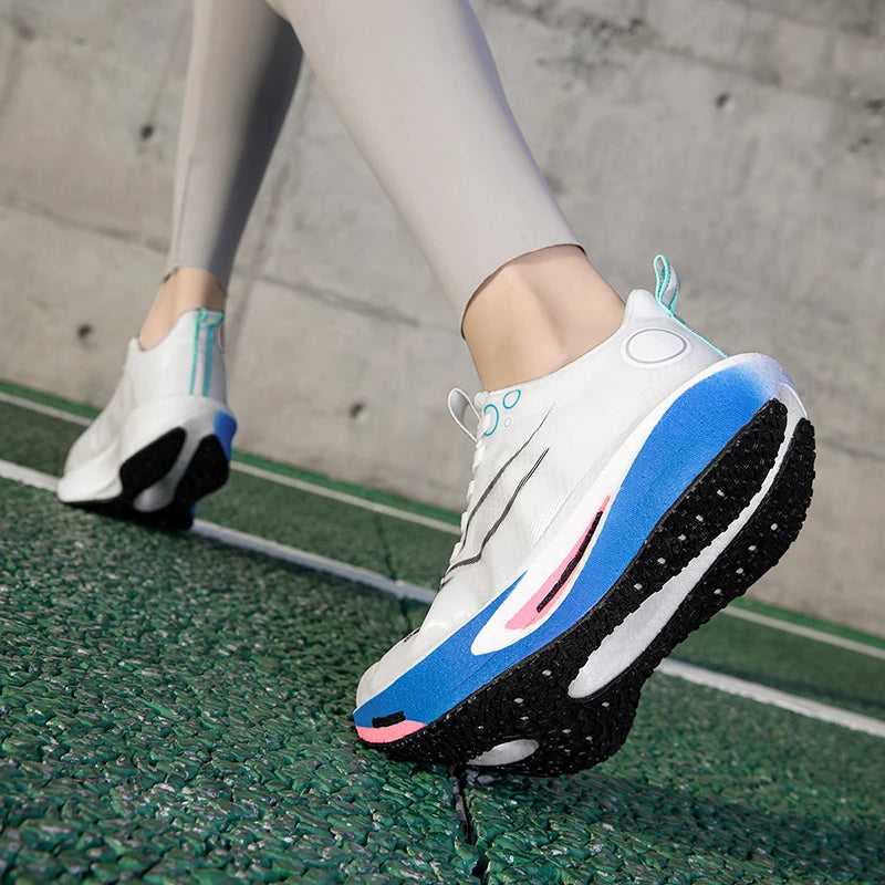 Men Carbon Board Running Shoes Marathon Long-Distance Running Sports Shoes Support Stable Casual Women Breathable Running Shoes