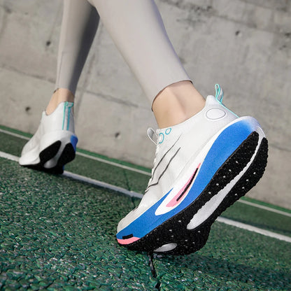 Men Carbon Board Running Shoes Marathon Long-Distance Running Sports Shoes Support Stable Casual Women Breathable Running Shoes