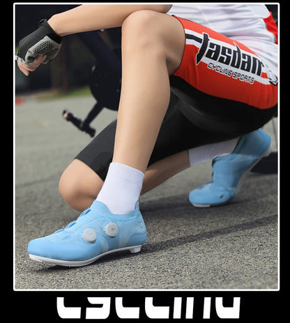 Professional Men Cycling MTB Shoes Route Cleats Speed Road Bike Sneaker Racing Women Flat Bicycle Mountain Spd Biking Footwear