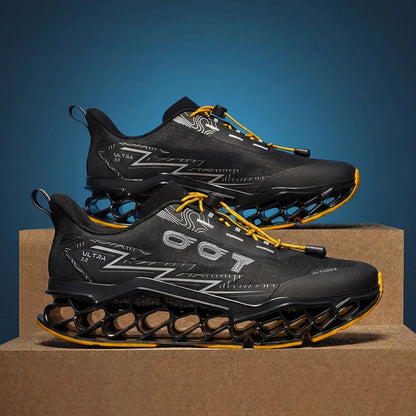 Summer Hot Selling Professional Mens Sports Shoes Marathon 3D Printed Sole Running Shoes Foot Protecting Commuting Walking Shoes