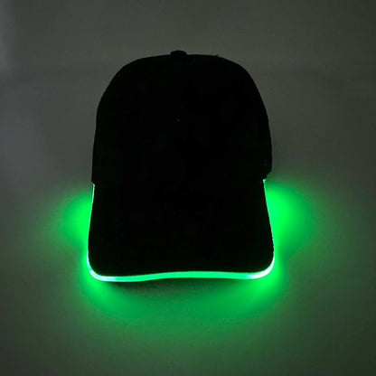 Fashion Glowing Baseball Cap LED Light Up Hiphop Hat Bar Club Props Fluorescent Hat Men Women DJ Dance Supplies Costume