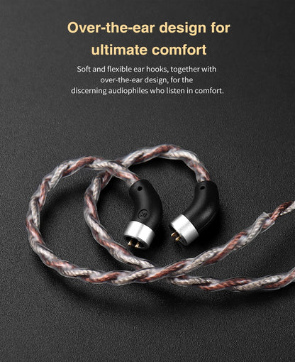 TRN RedChain Earphones Silver-Plated Copper OFC Copper Upgrade Cable with Swappable Connectors 2.5/3.5/4.4 For TRN MT1 MAX TA4