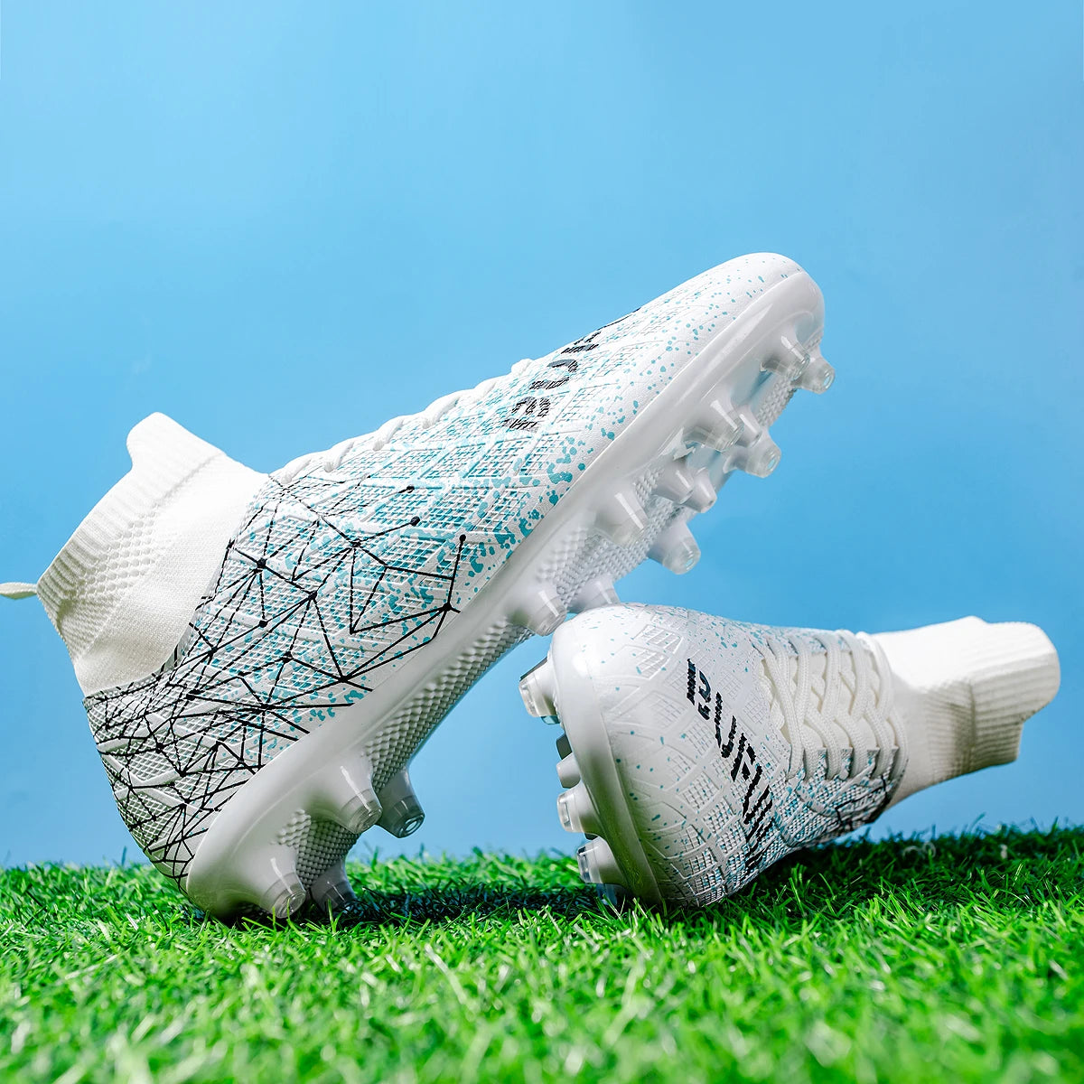AG /FG Athletic Soccer cleats PU Fabric Comfort Upper TPU Anti-slip Long Studs Sole Reliable Quality Adult Kids Training Shoes