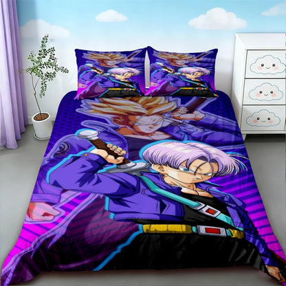 Duvet Cover Dragon Ball Bedding Set Anime Goku Comforter Bedclothes Single Twin Full Queen Size Kids Adult Boys Gift comfortable