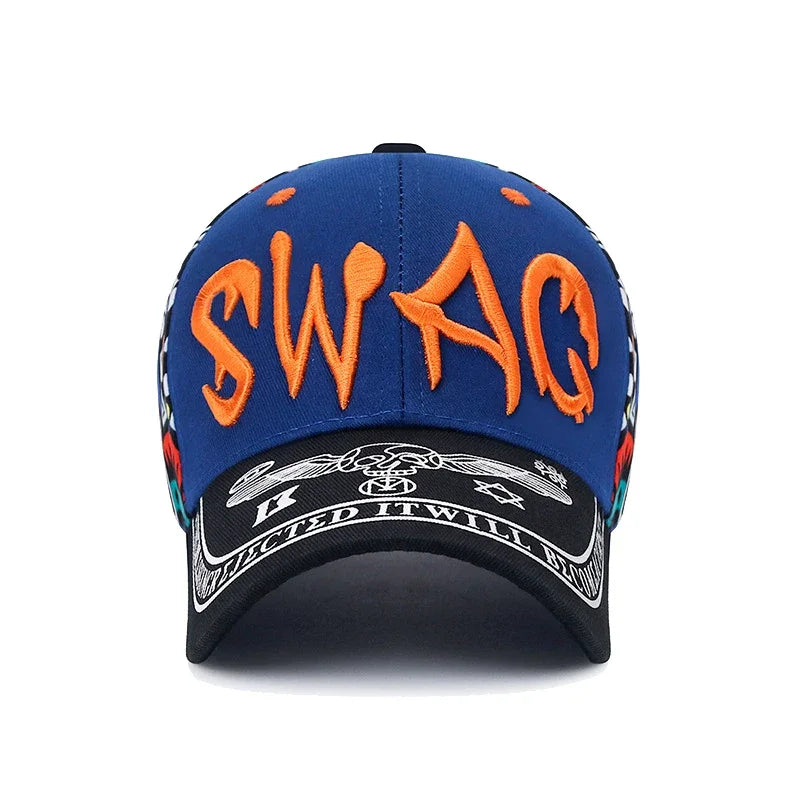 Ny casual mode-baseballkasket med bogstavbroderi og print, udendørs solbeskyttende solskærmshat