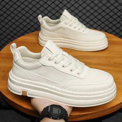 British Style Casual Leather Shoes Men Classic Soft Leather Breathable Lace-Up Walking Shoes Flat Brand Minimalist Driving Shoes