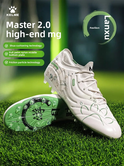 Kelme fotbollsskor för herrar, vuxna, MG med korta dobbar, träningsskor för konstgräs, halkfria inomhusfotbollsskor