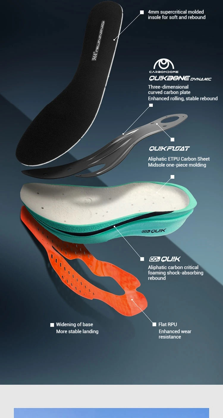 361 Degrees Flame 4.0 MIX Men Running Shoes Carbon Plate Racing Marathon Stable Rebound Wear-resistant Male Sneakers 672512204