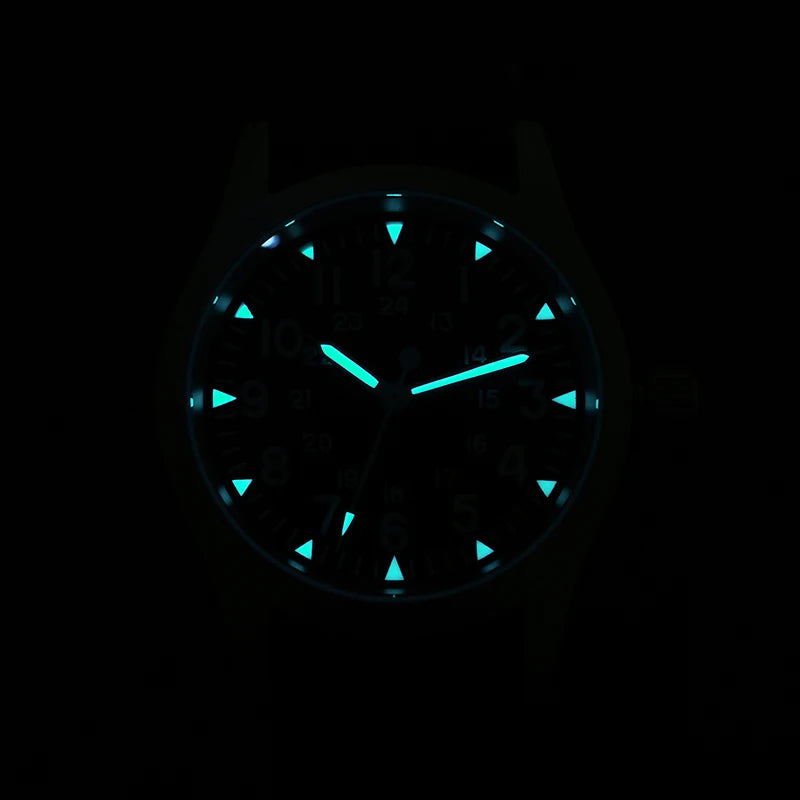Militado ML05 Military Watch VH31 Sweep Quartz Movement Top Hat Domed Sapphire Crystal Vintage Watch 100m Waterproof Mens Watch