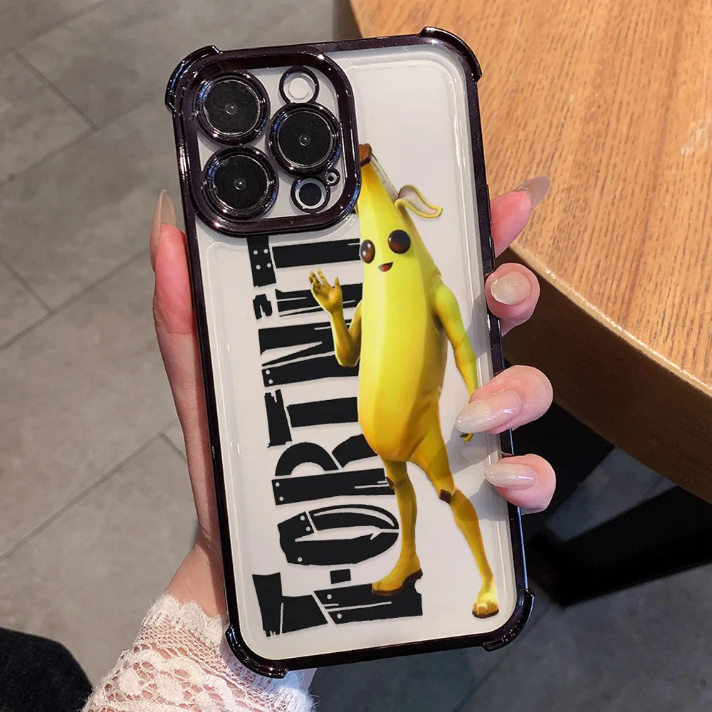 Capa de telemóvel com revestimento Anime Fortnites Game para Xiaomi Redmi A7 15 A3 15C 14C K50 A1 Note 15 14 13 12 12s Pro Plus 4G 5G antiqueda