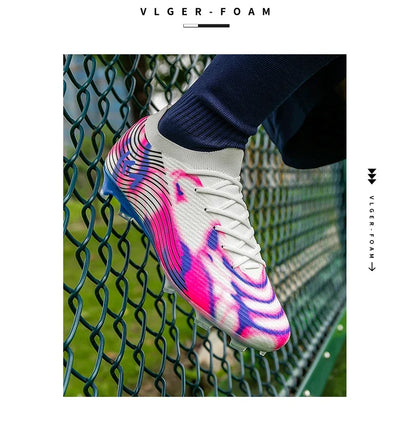 New Men Soccer Shoes Cleats High-quality Football Boots Hot-selling Sneakers Grass Non-Slip Boys Match Outdoor High-top Light