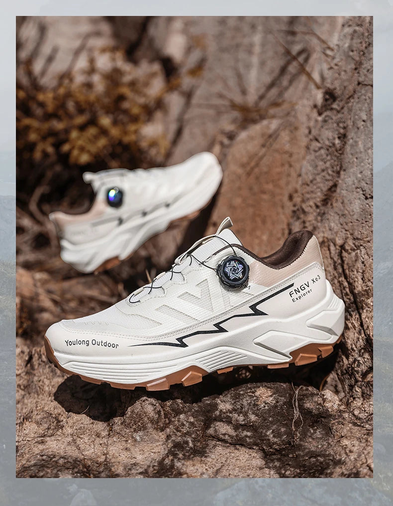 Mens Sneakers Casual Outdoor Anti Slip Shock-absorbing Versatile Off Road Hiking Shoes Comfortable Soft Sole Running Shoes Man