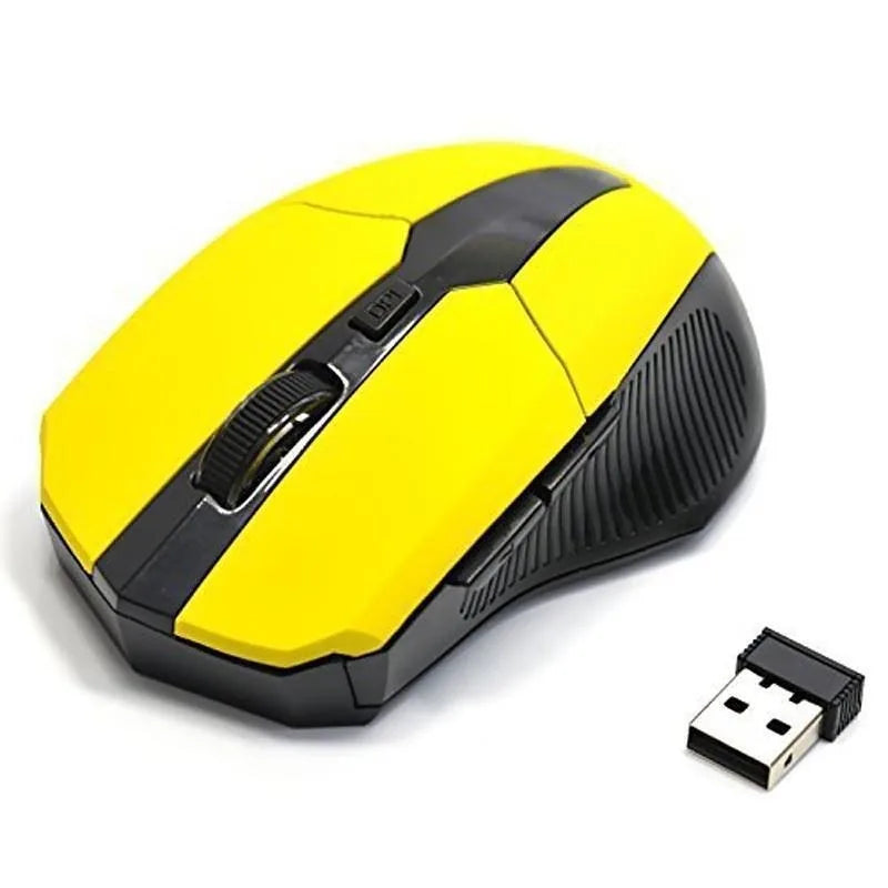 Rato sem fios 2.4Ghz 1200DPI, rato gaming ótico ajustável sem fios, para casa, escritório, jogos, PC, computador e portátil