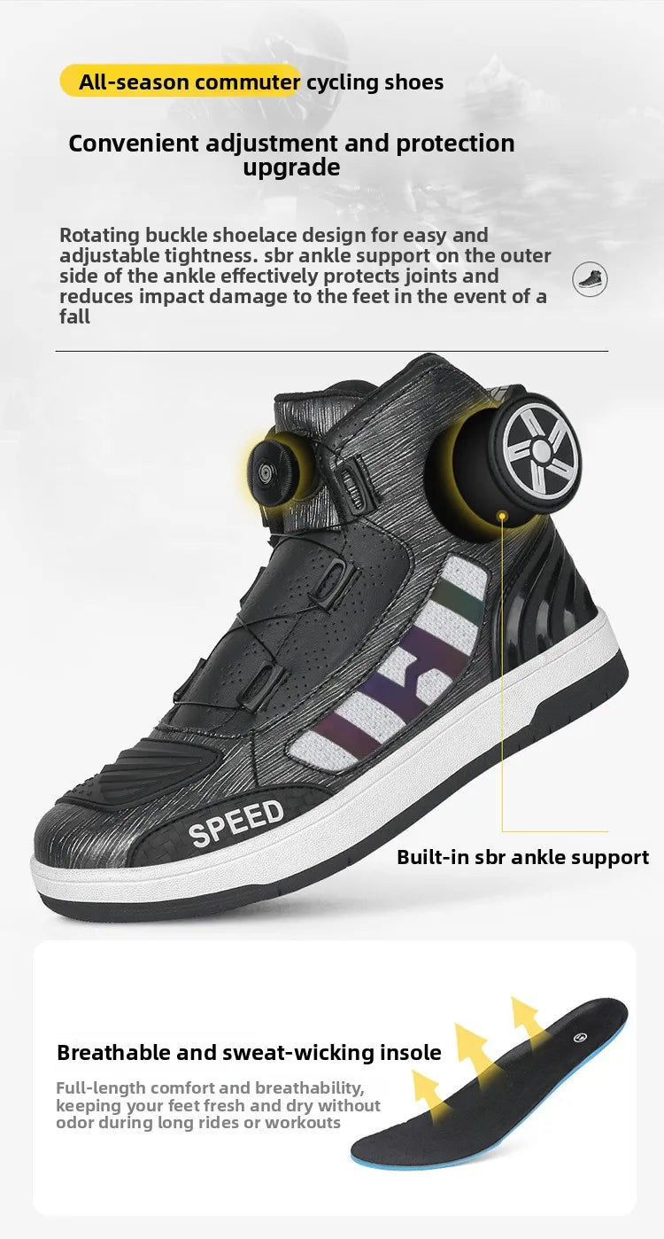 Motorcycle professional protective riding boots four season new fashion breathable anti slip men's outdoor off-road riding shoes
