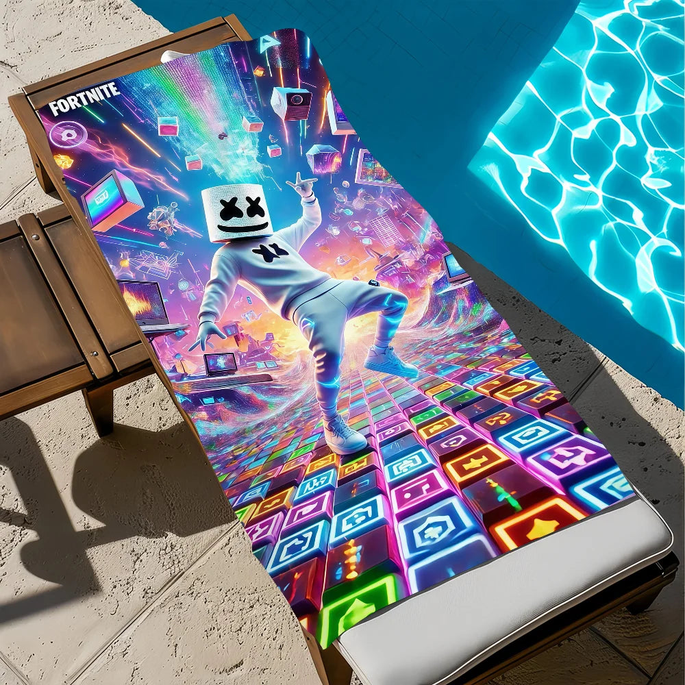 game art funny F-Fortnite Towel soft Beach Towels Trip swim Pool bathing Towel Gym Spa home Decor Gift Holiday