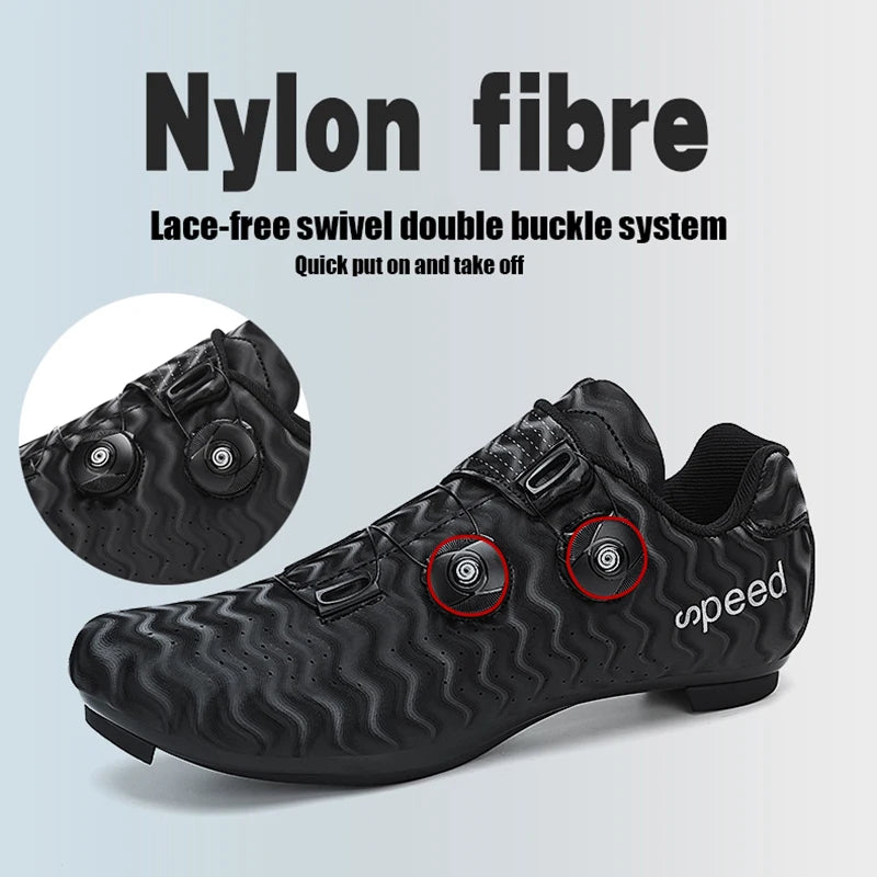 New Cycling Shoes Men's Self-locking Racing Road Cycling Sports Shoes Lockless Training Shoes Women's SPD Cleats Cycling Shoes