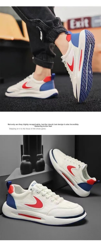 Comfortable Breathable Mesh Sports Shoes Men's Casual Style Lightweight Versatile Plain Color Spring Summer Autumn Seasonal Wear