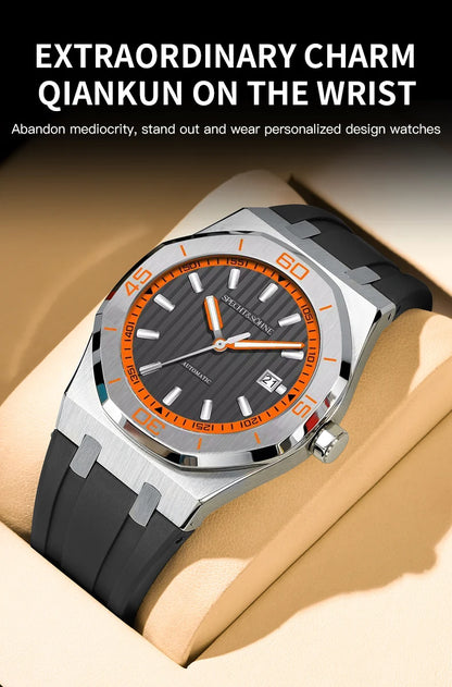 New Luxury Specht & Söhne Automatic Mechanical Watches Japan 8215 Movt Stainless Steel Watch Sapphire Crystal Waterproof 40MM