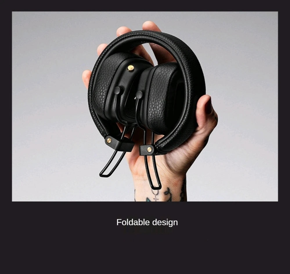 Marshall Major III Wireless Bluetooth Headphones – Deep Bass, Noise Cancelling, Foldable Over-Ear Headset with Microphone