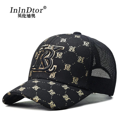 Boné de basebol estilo casal 2025 com estampado e bordado coreano para mulher, para festa ao ar livre, quatro estações, boné masculino