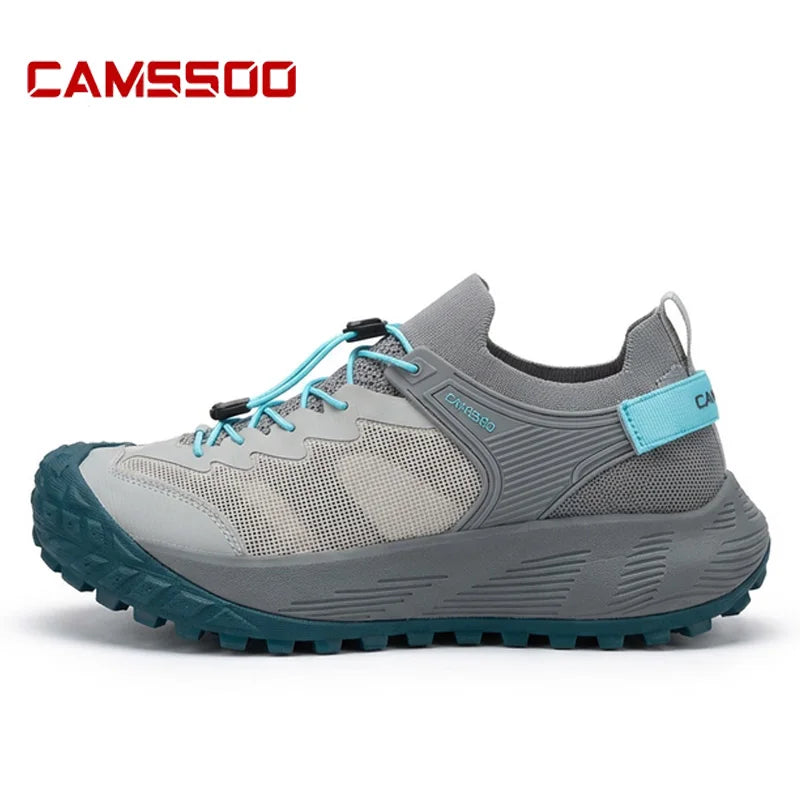 CAMSSOO hiking shoes men summer breathable non-slip running shoes travel outdoor sports cushioning casual boots off-road shoes