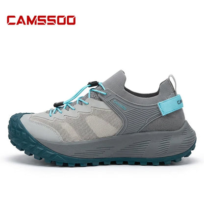 CAMSSOO hiking shoes men summer breathable non-slip running shoes travel outdoor sports cushioning casual boots off-road shoes