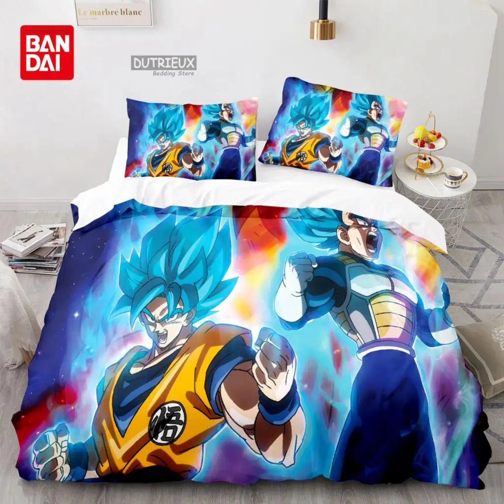 Dragon Ball-sengesæt Anime Goku dynebetræk, dyne og sengetøj Single Twin Full Queen Size 3D gave til børn, voksne og drenge