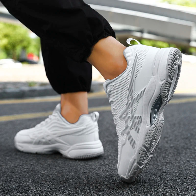 Men Women Badminton Shoes Table Tennis Shoes for Volleyball Handball Sports Sneakers Anti-Skid Mesh Breathable Field Training