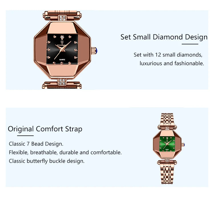 POEDAGAR Luxury Brand Women Watch Stainless Stain Waterproof Quartz Watches For Woman Fashion Simple Rose Gold Ladies Watch Gift