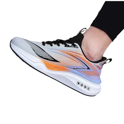 Men's Breathable Running Shoes Summer Hot Sale Of The Season Casual Sporty Fish Thread Soft Bottom Thick Heel Cross-Border St...