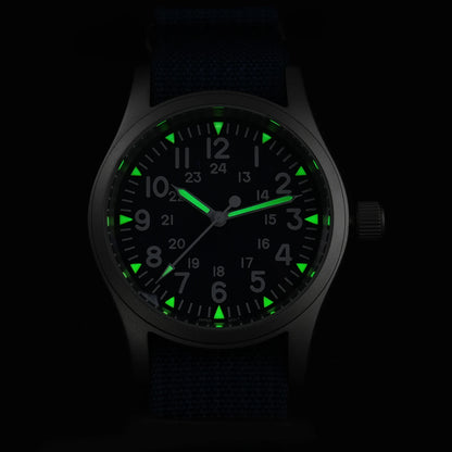 Militado ML05 Military Watch VH31 Sweep Movement Domed Sapphire Crystal Wristwatch High Clear AR Coating 38mm Vintage Watches