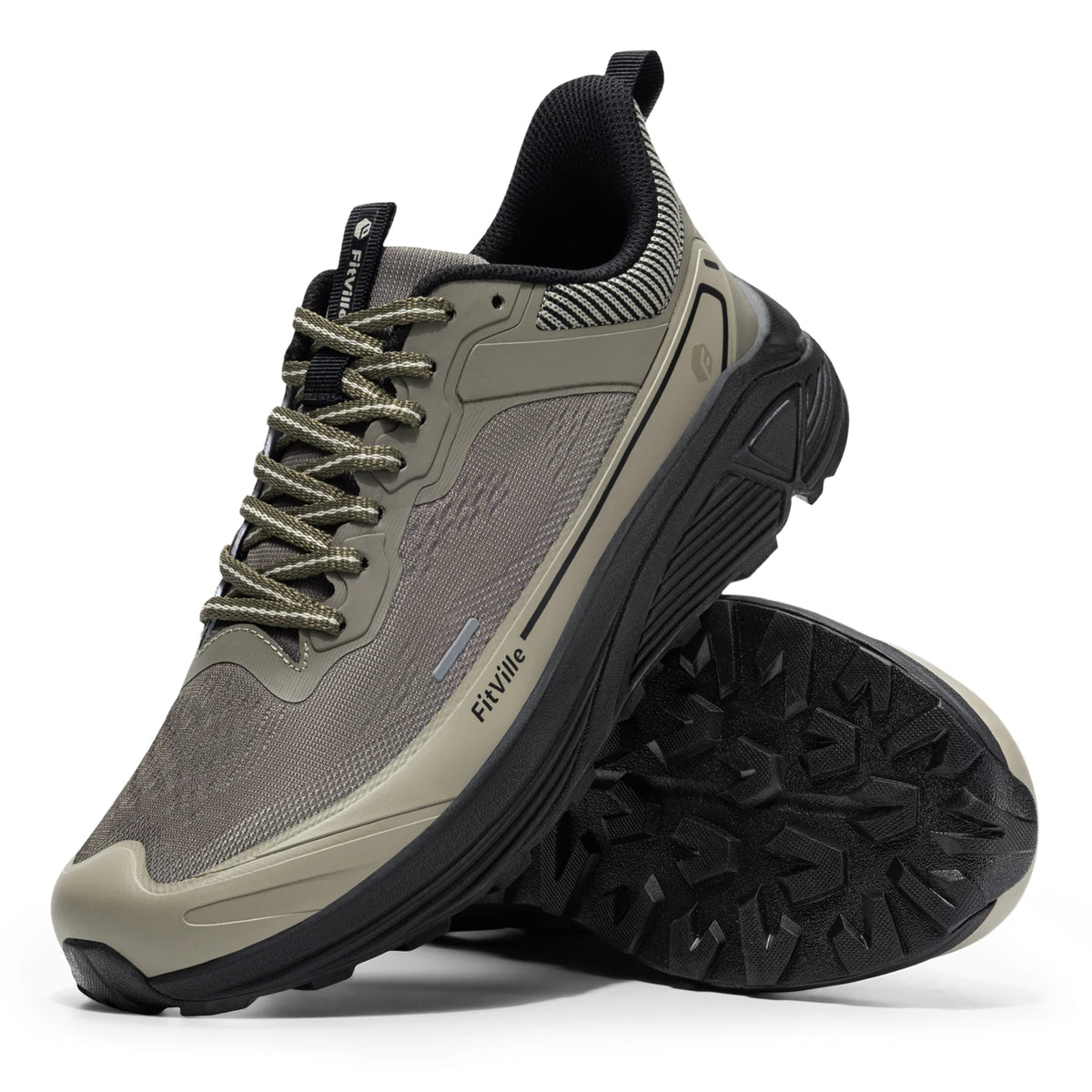 FitVille Men's Wide Toe Box Shoes Cushioned Well Sneakers Non Slip Lightweight Breathable Running Shoes for Swollen feet