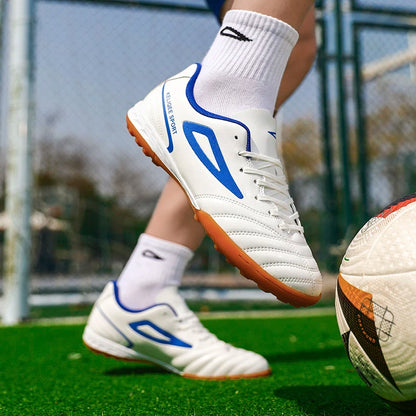 Hot Sale Best-selling Unisex Youth Football Boots Turf Cleats Anti-slip Breathable Leather Upper Lightweight Durable Soccer Trai