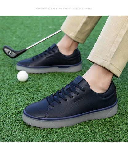 Golf Shoes Men Big Size To 47# Rotating buckle Professional Non Slip Spikeless Outdoor Beginner Training Golf Sneakers Unisex
