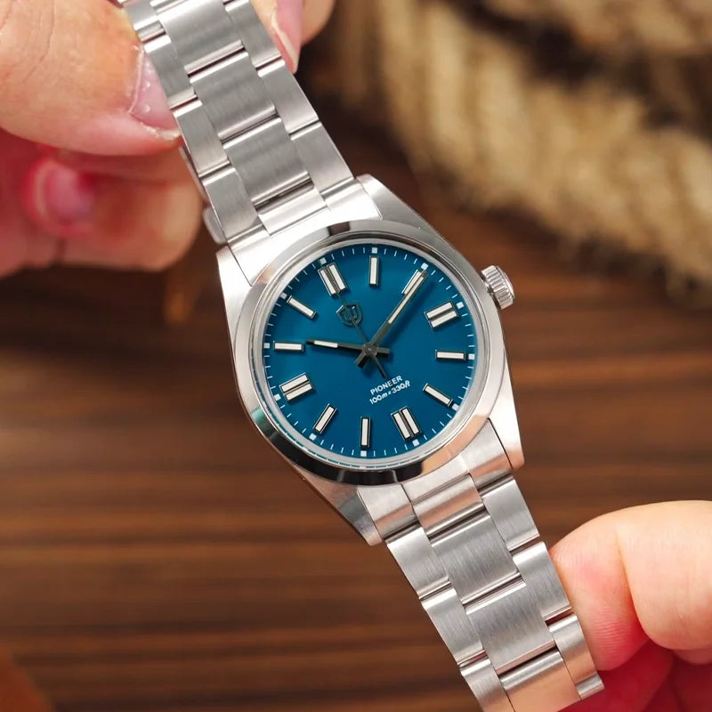 Watchdives WD1016 V3 36Mm Vintage Watch VH31 Sweep Quartz Watches Man Enamel Blue K1 Bubble Mirror Sapphire Lumes 10Atm Relojes