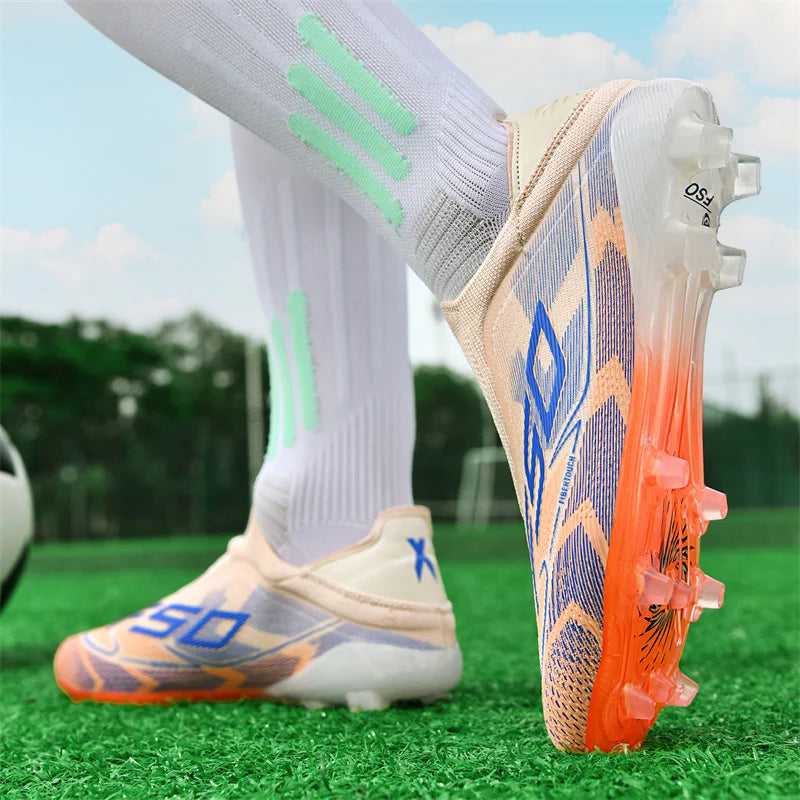 Mens Outdoor Soccer Shoes Professional Football Shoes TF/FG Football Field Boots Comfortable Non-Slip Training Sneakers 35-45