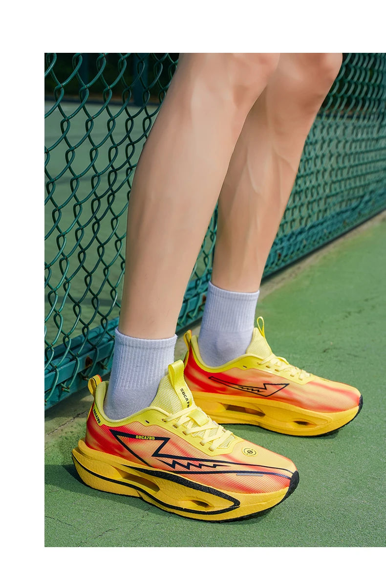 2026 Running Shoes Carbon Plate Marathon Men Sports Breathable Lightweight Women's Comfortable Athletic Antiskid Sneakers Casual