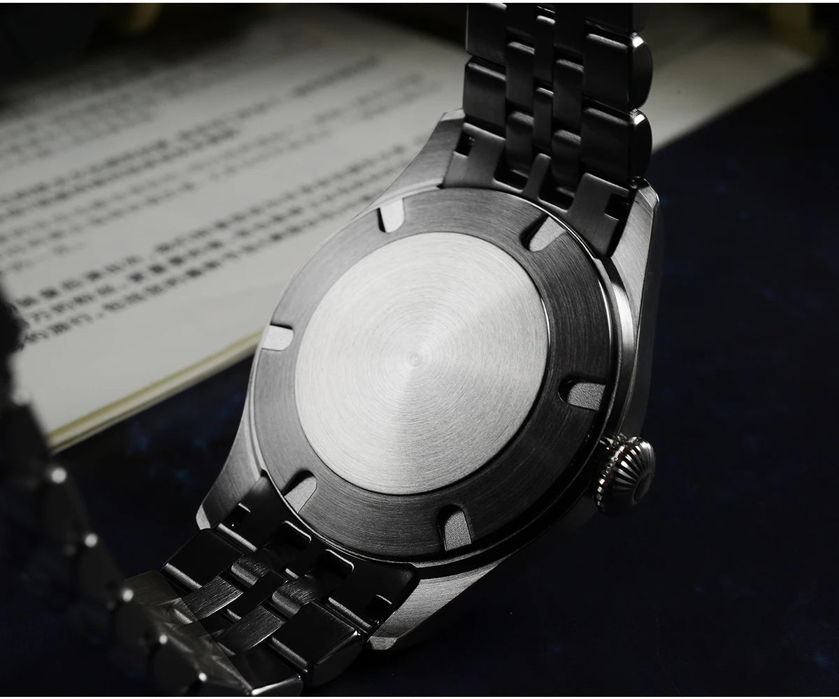San Martin 39.5mm Retro Chinese Characters Indices Dial Men Pilot Watch YN55 100M Waterproof BGW-X1 Luminous SN0033C