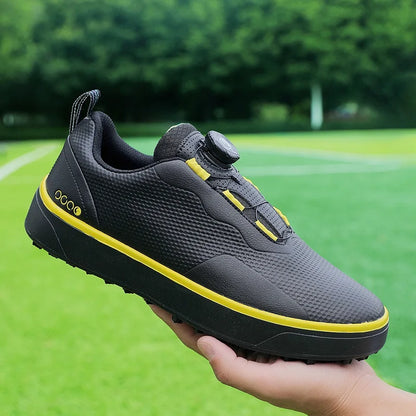 Golf Shoes Men Big Size To 47# Rotating buckle Professional Non Slip Spikeless Outdoor Beginner Training Golf Sneakers Unisex