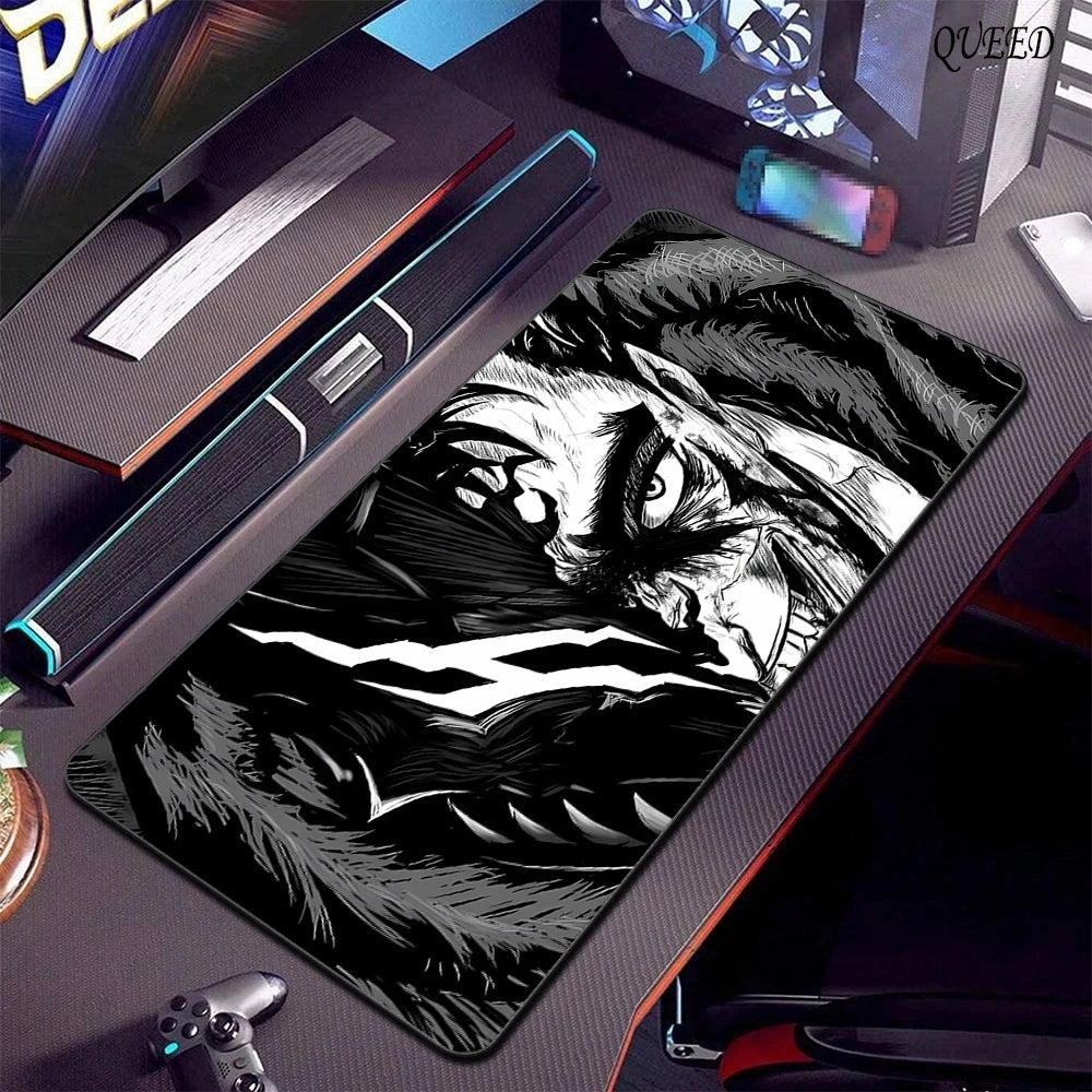 Gaming Accessories Varmilo Keyboard Computer Mousepad CS GO LOL Mouse Pad Berserk Guts Anime Dywan Gamer 900X400 XXL Desk Mats