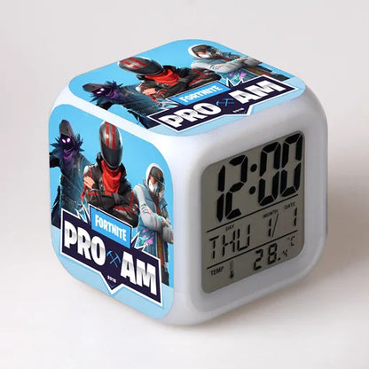 Despertador Fortnite Cute Fashion Cartoon Personalizado Criativo Kawaii Minimalista LED, Presente de Aniversário para Amigos