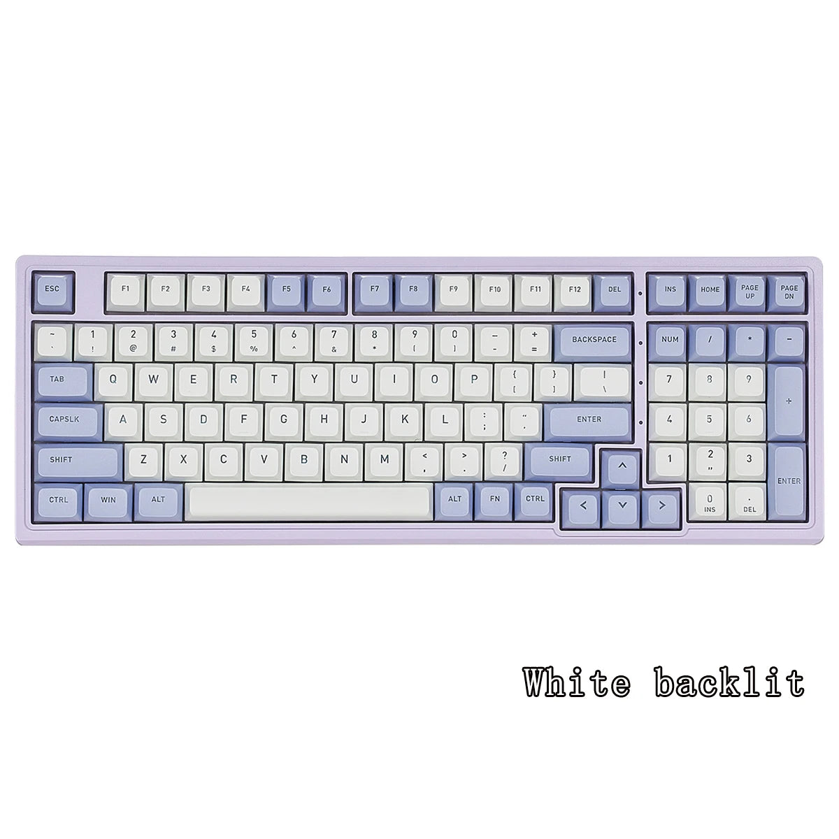 HEXGEARS M2 Mechanical Keyboard 87 Key Hot Swap PBT Gasket Structure White Backlit Macro Defined Gaming Mechanical Keyboard