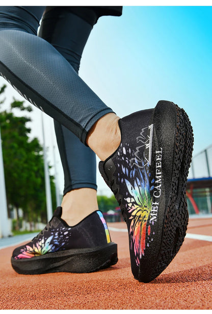 Ténis de Corrida 2026 New Eagle Pattern com Placa de Carbono para Maratona, Ultraleves, Respiráveis e com Amortecimento para Treino Desportivo