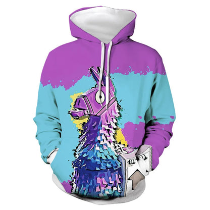 Children's Fortnite 2024 Sweatshirt 3D Digital Printed Hoodie Men's and Women's Pullover Jacket Long Sleeve Children's Gift