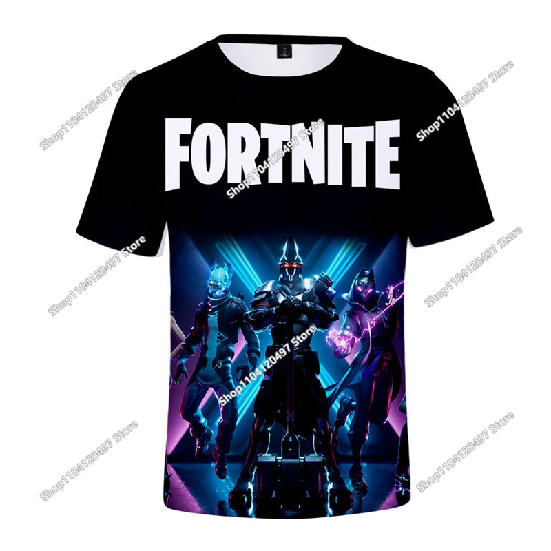 Fortnite T-Shirt Men Shoot Game Battle Hero T-shirt Victory Royale Clothing Young Children T-shirts for Boys Girls Ages 2-14