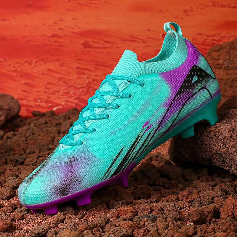 New Men Football Boots FG Non-Slip Training Shoes Soccer Cleats Long Spikes Soccer Shoes Ultralight Outdoor Drop Shipping