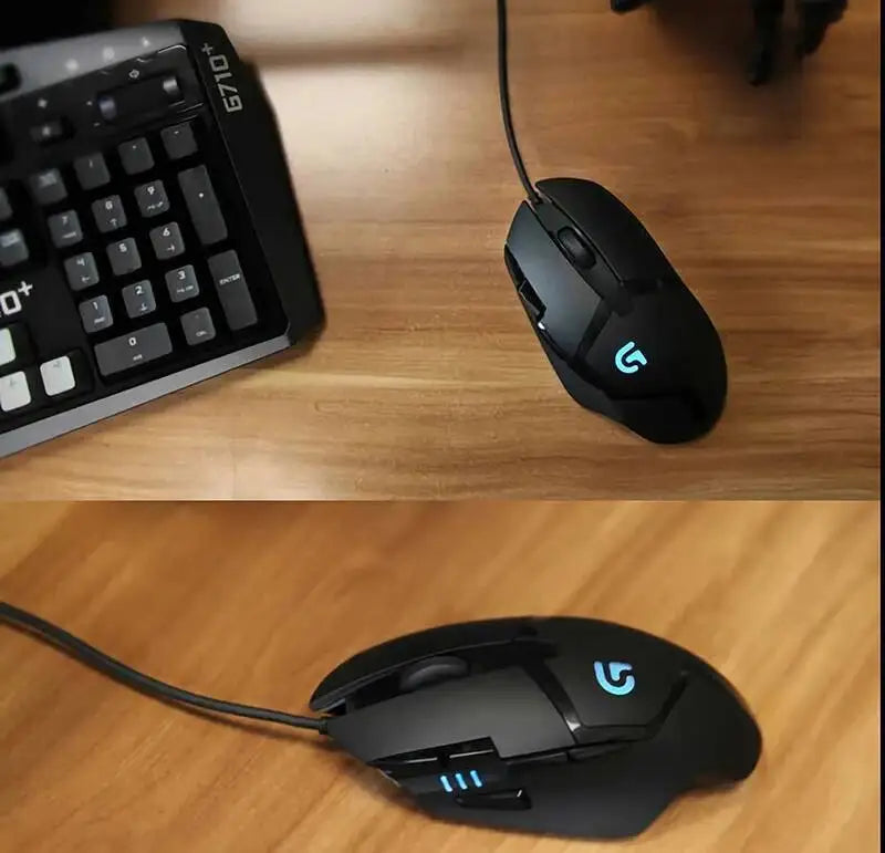 Rato Gaming com Fios Logitech G402, Processador ARM de 32-Bit, 8 Botões, 500 IPS, Antiderrapante, para Sessões de Gaming e Trabalho Durante Todo o Dia