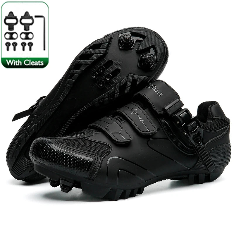 Spring 2025，MTB Cycling Shoes With Clamps For Men,Carbon Sports Shoes, Speed, Mountain Running，Mountain Bike Shoes
